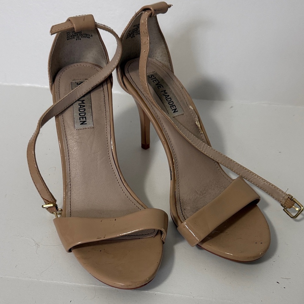 Steve Madden Nude Strappy Heels